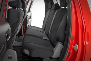 Toyota Tacoma Seat Covers - Front + Rear - Rough Country - Neoprene with Console Cover - '07-'13